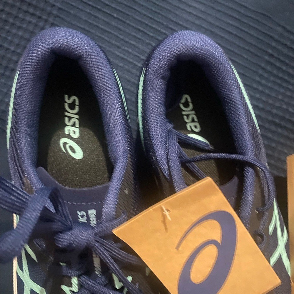 Asics Navy and Mint Athletic Shoes