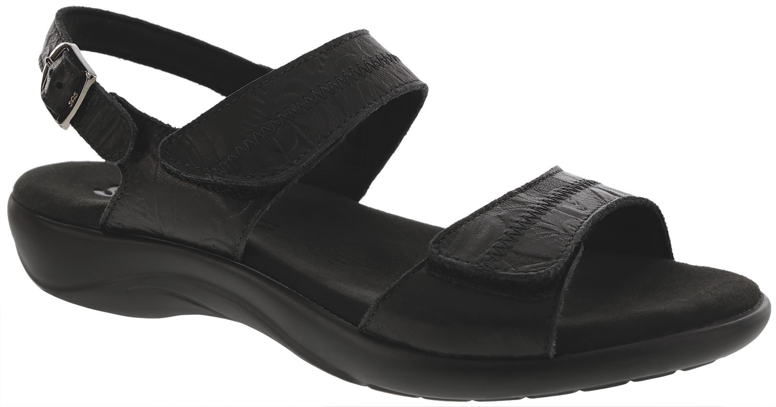SAS Women’s Nudu Sandal Black Larse 7 Medium New In Box Save Big