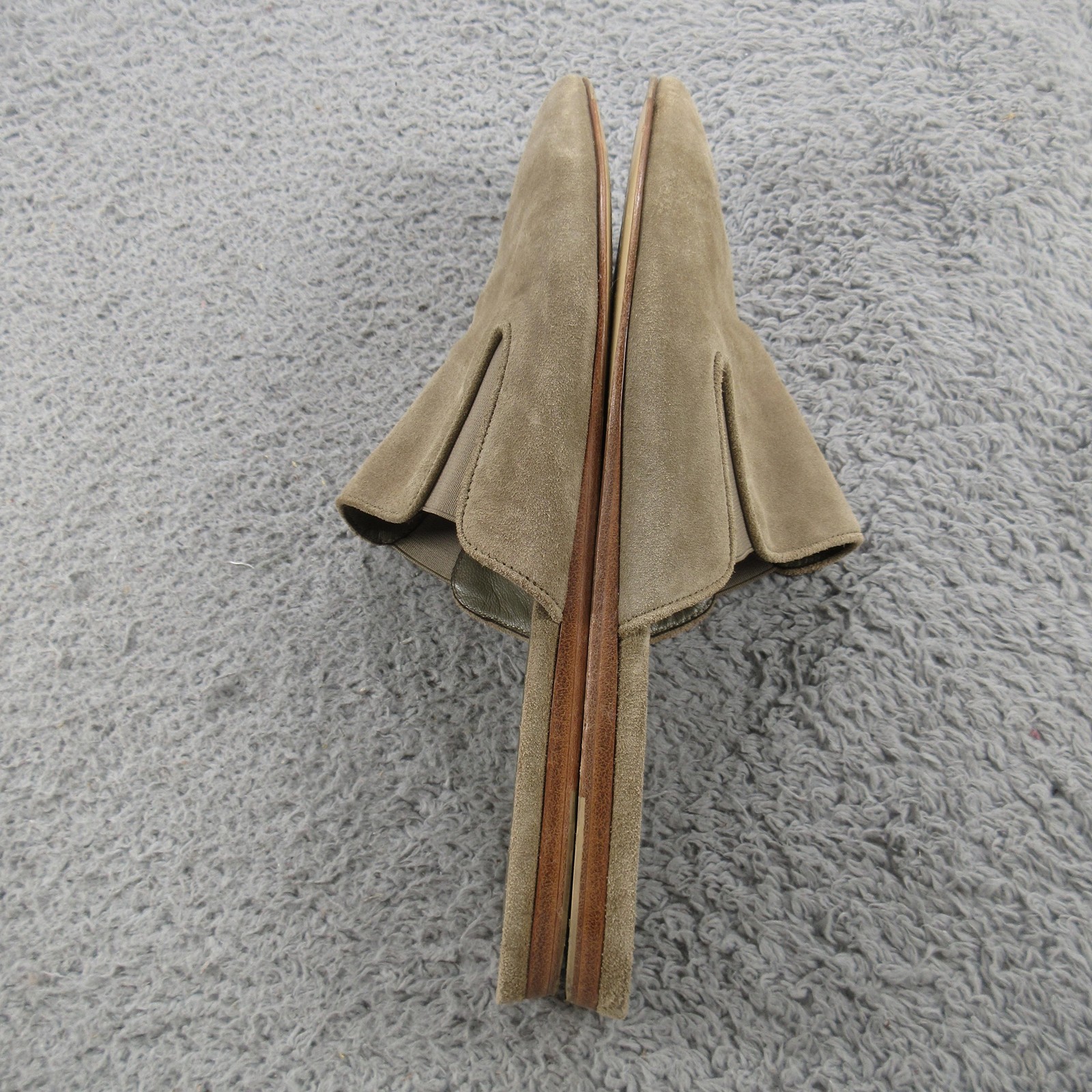 Jenni Kayne Shoes Womens Size 10 Beige Suede Pointed Toe Mules Flats Italy