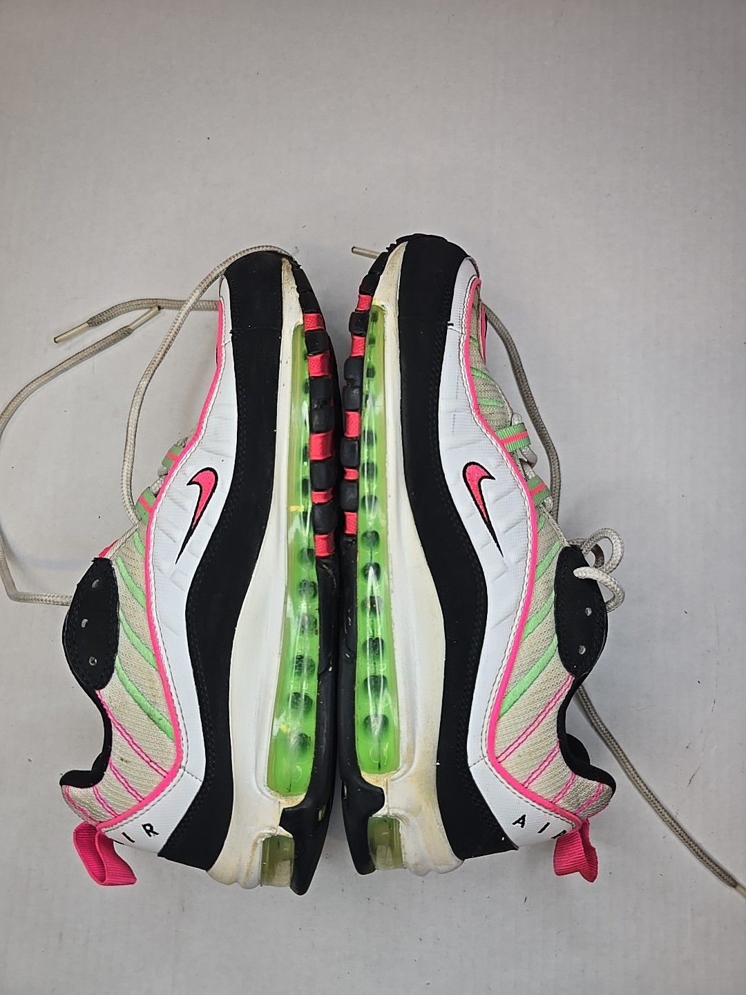 Women’s Nike Air Max 98 Watermelon Pink White Green Black CI3709-101 Size 9.5