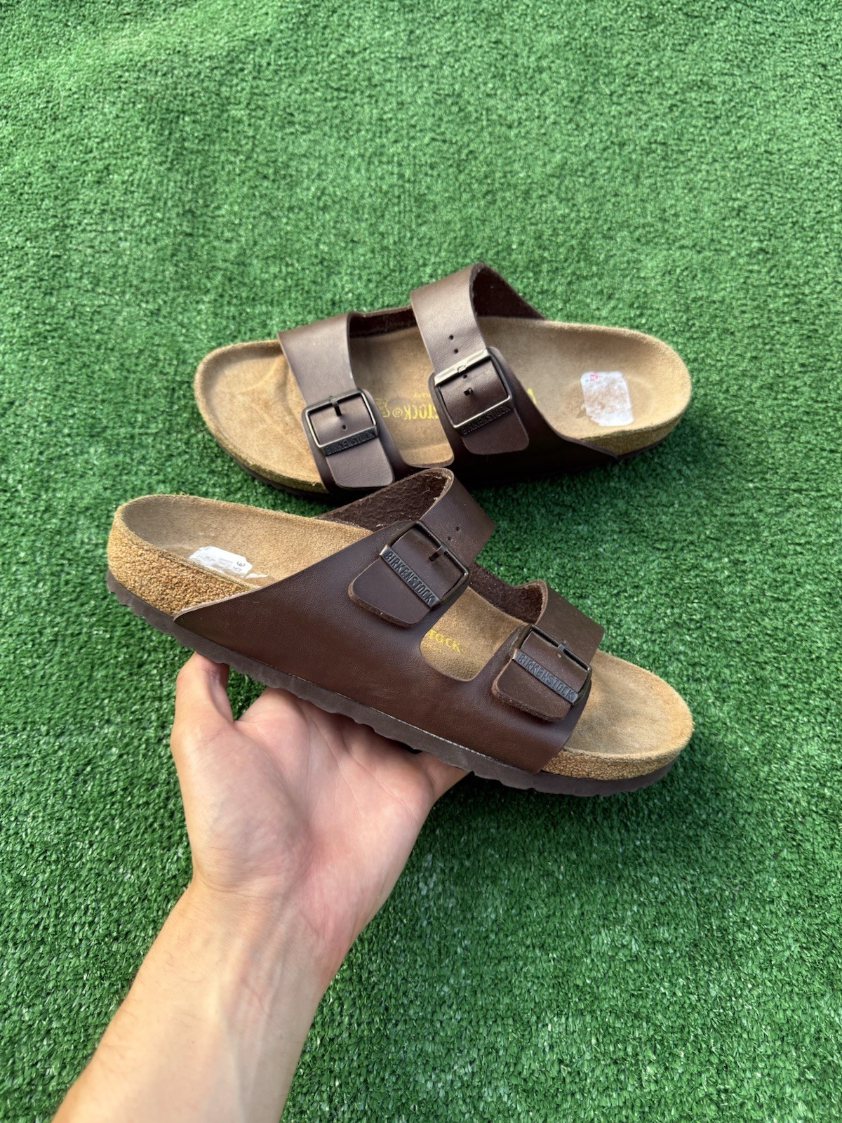 Authentic Pre-Owned Unisex Birkenstock Oiled Leather 2 Strap Sandal Brown EU 42