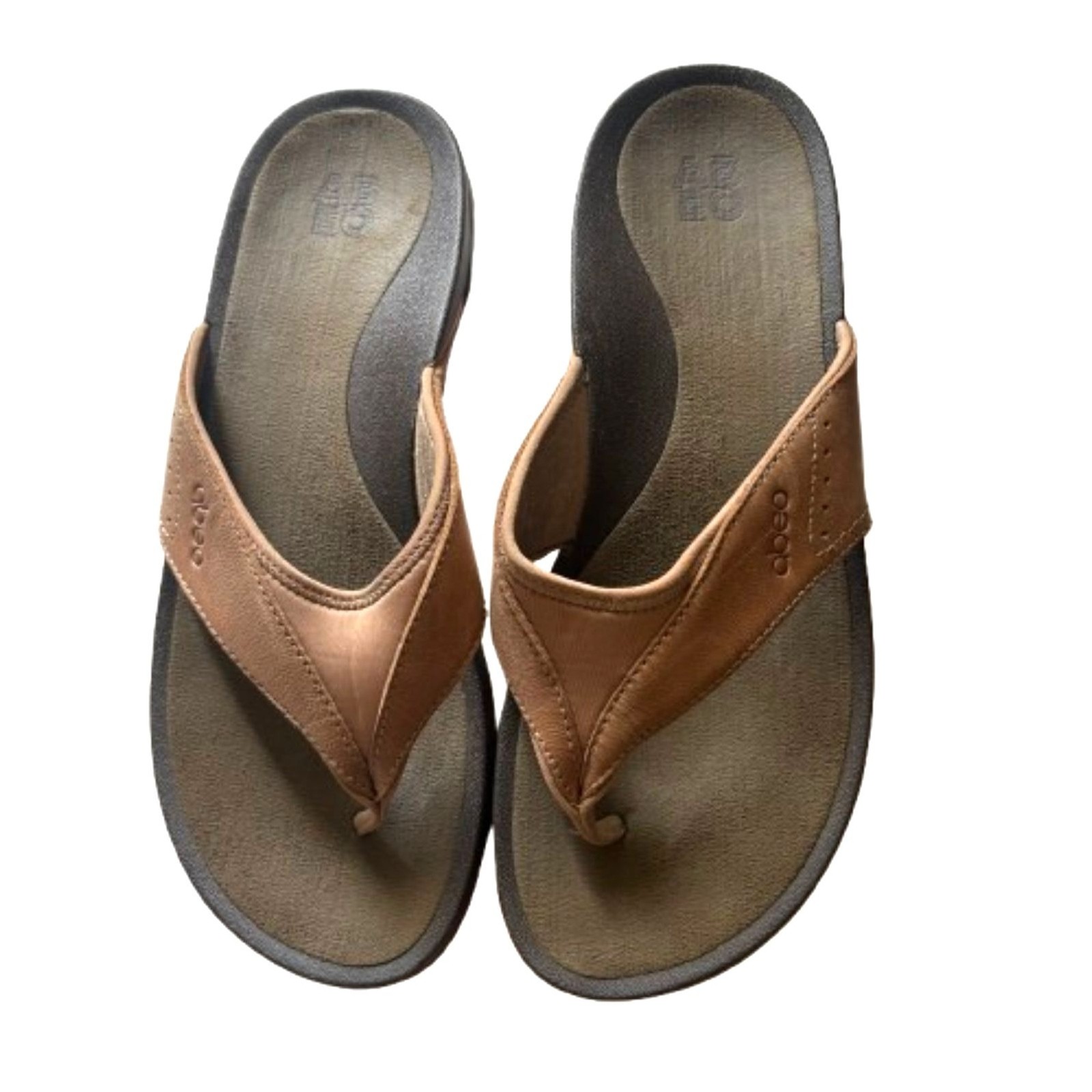 Abeo Balboa W400 Tan Leather Flip Flop Sandals Orthotic Women’s Size 7.5N