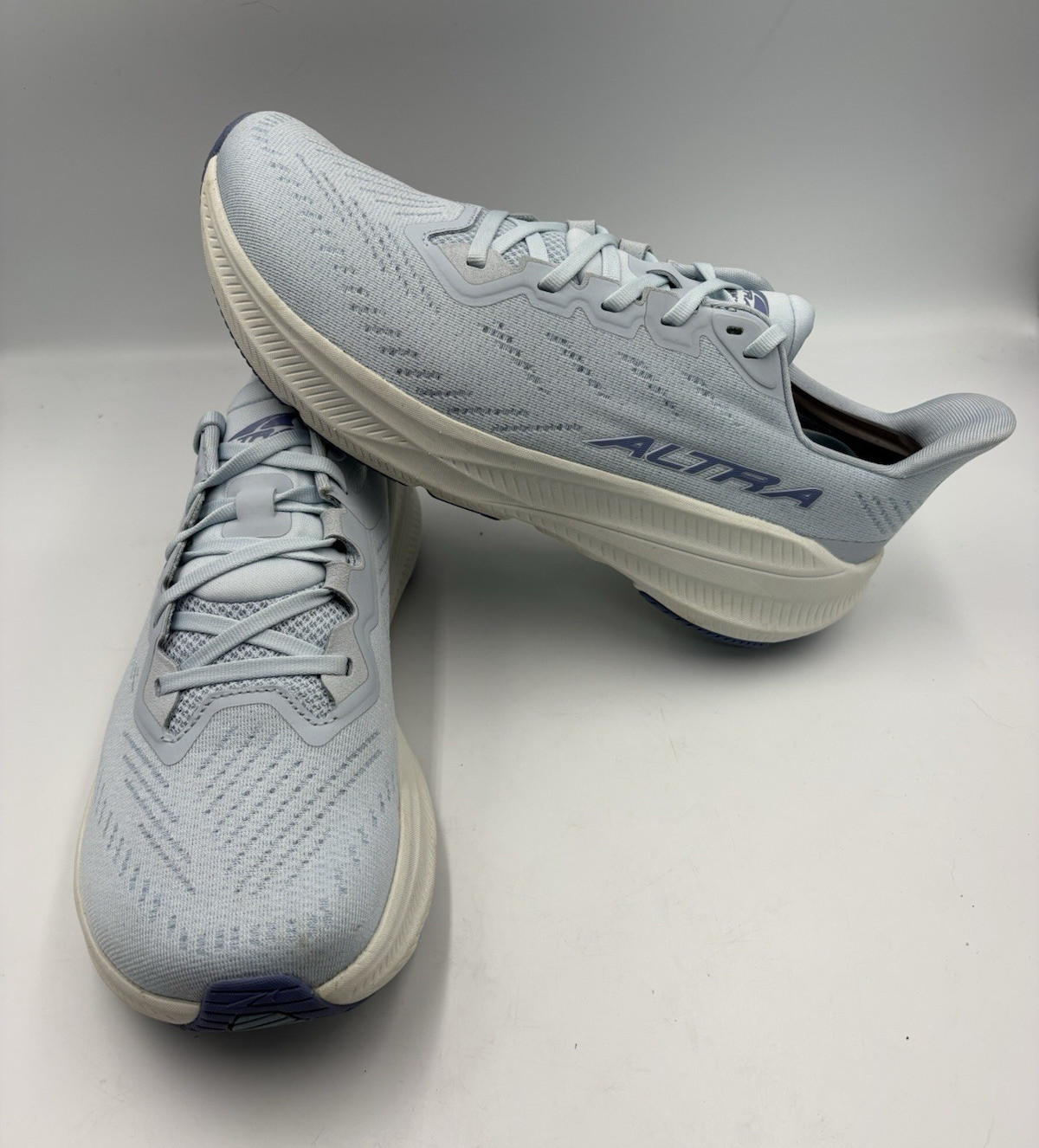 Altra Women’s Running Sneakers Mesh Lace-Up Low Top Light Blue/White/Purple
