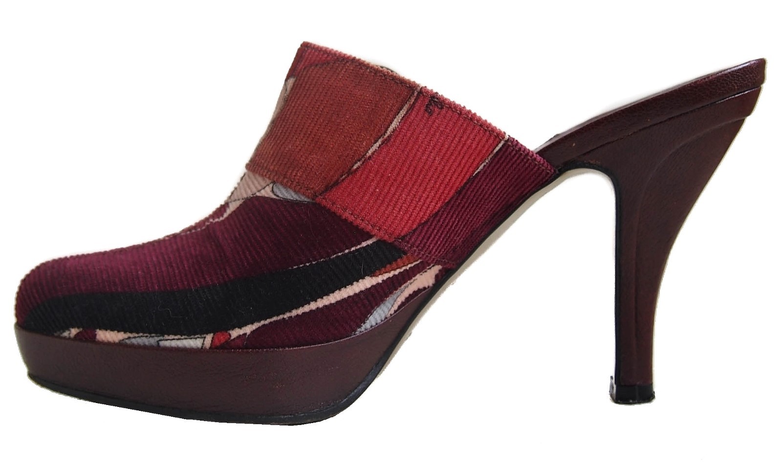 EMILIO PUCCI Corduroy Mules Shoes Multi Color Women’s Size 36 US 6