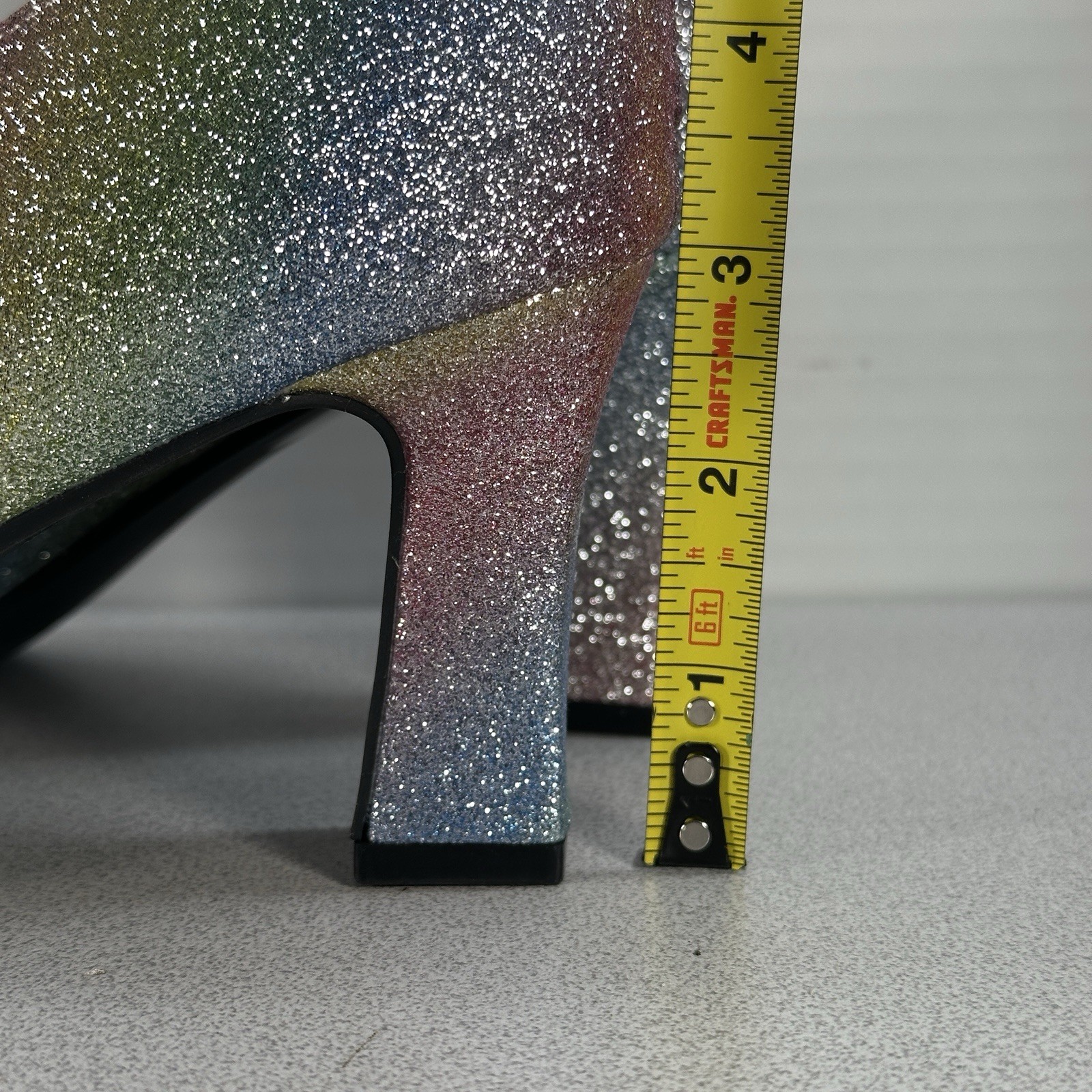 Temu Women’s 42 Glitter 3” Block Heel Party