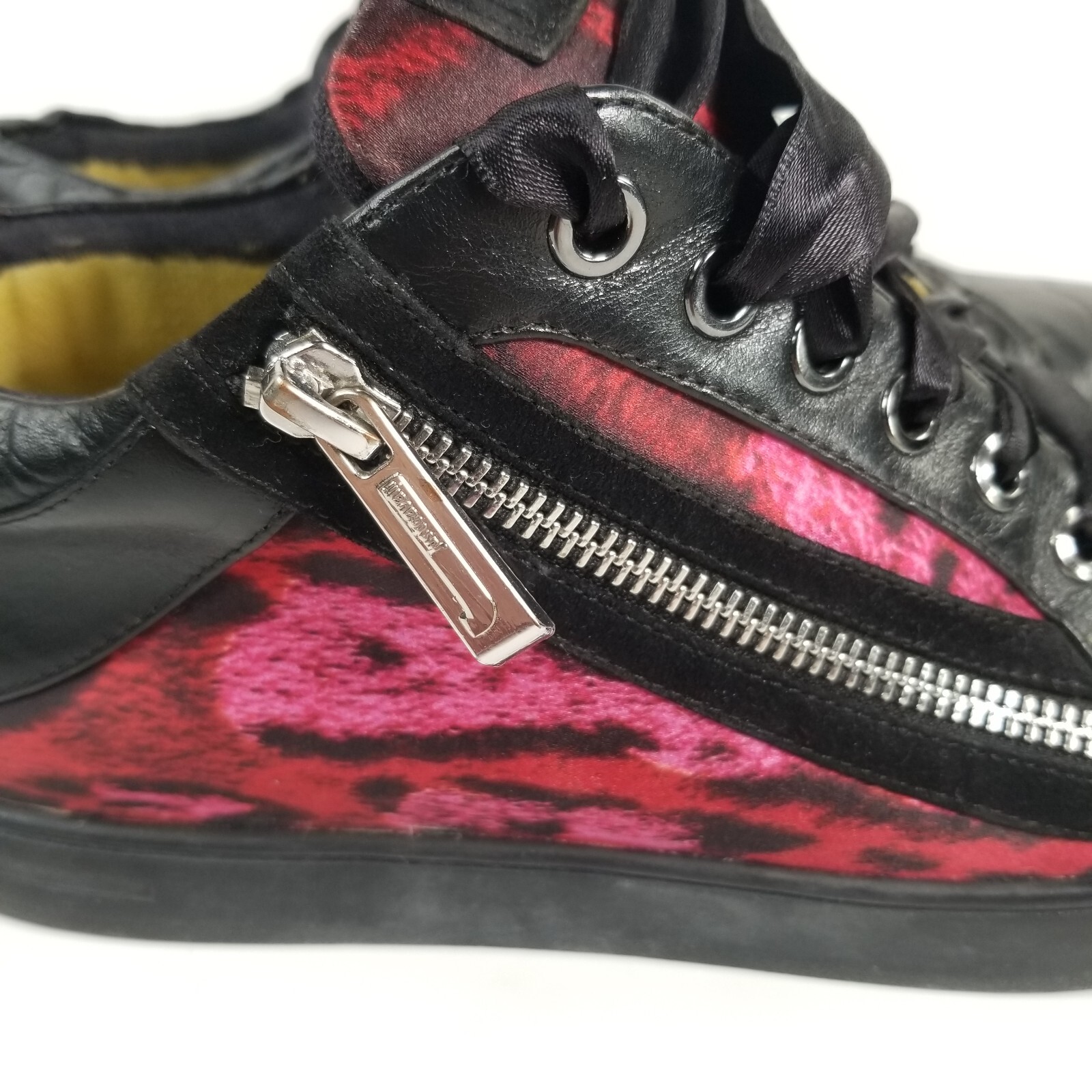 Just Cavalli Women’s Designer Sneakers Leather Satin Shoes Size EU-37 / US-7
