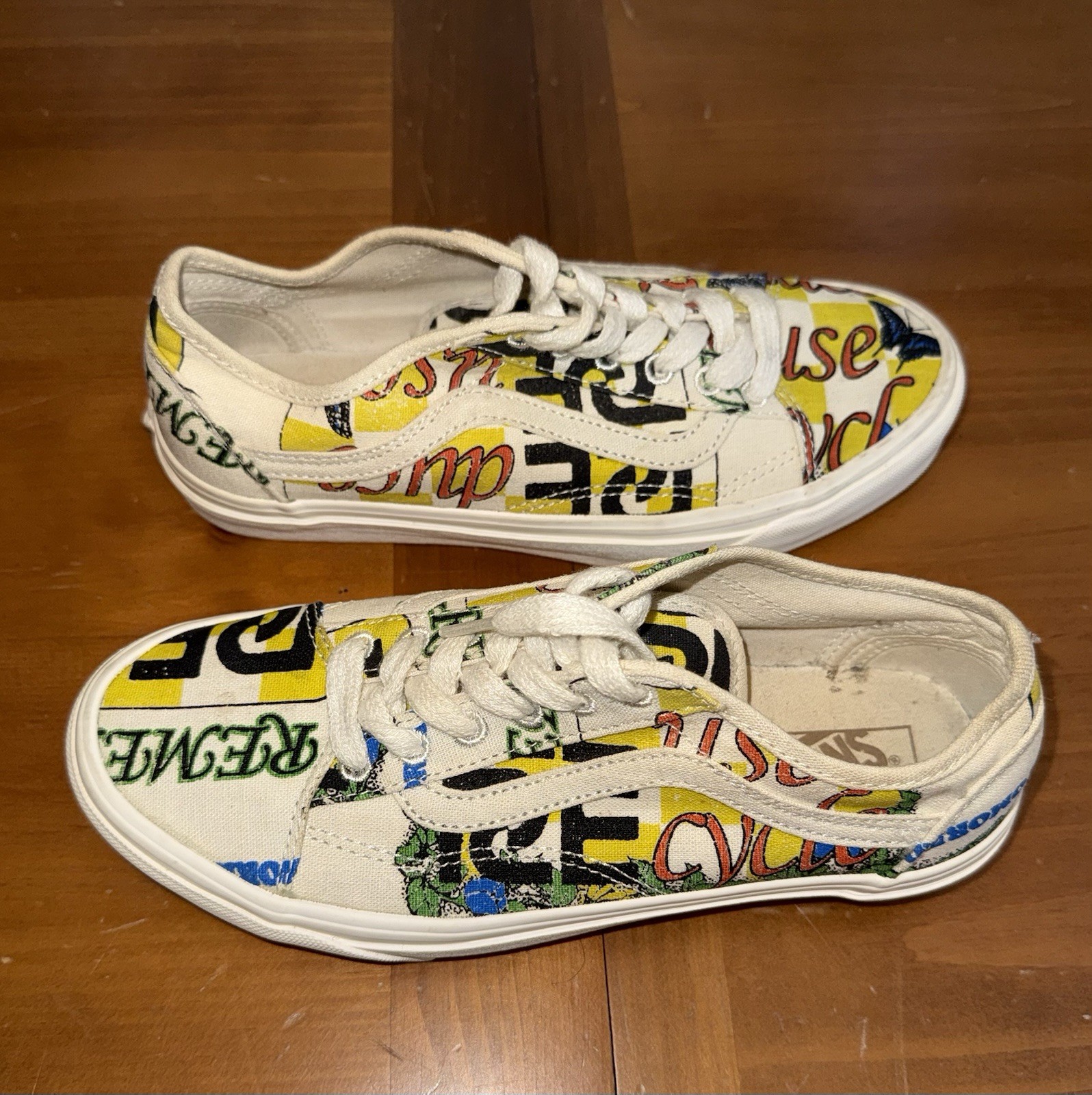 Vans Off The Wall Eco Theory Old Skool Tapered Tennis Shoe 7 Vibrant Positive