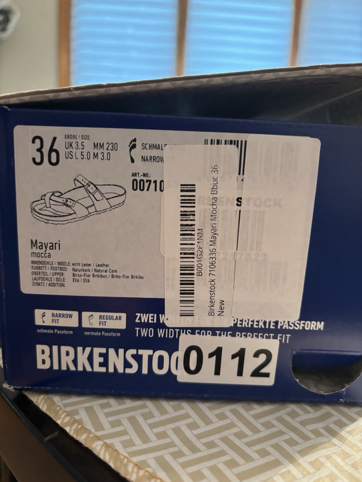 NWT Birkenstock Mayari Mocca Birko-Flor Nubuck Sandals Narrow 36 US 5 5.5