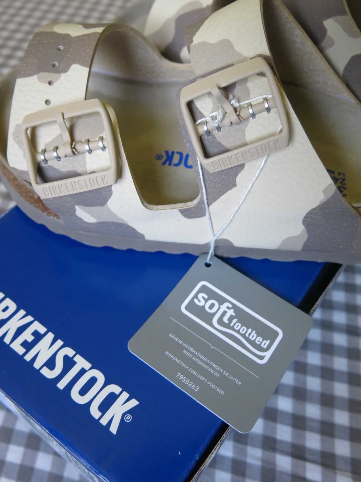 Birkenstock Arizona Soft Footbed Birko-Flor® sandal Desert Soil Gray/Taupe EU 37
