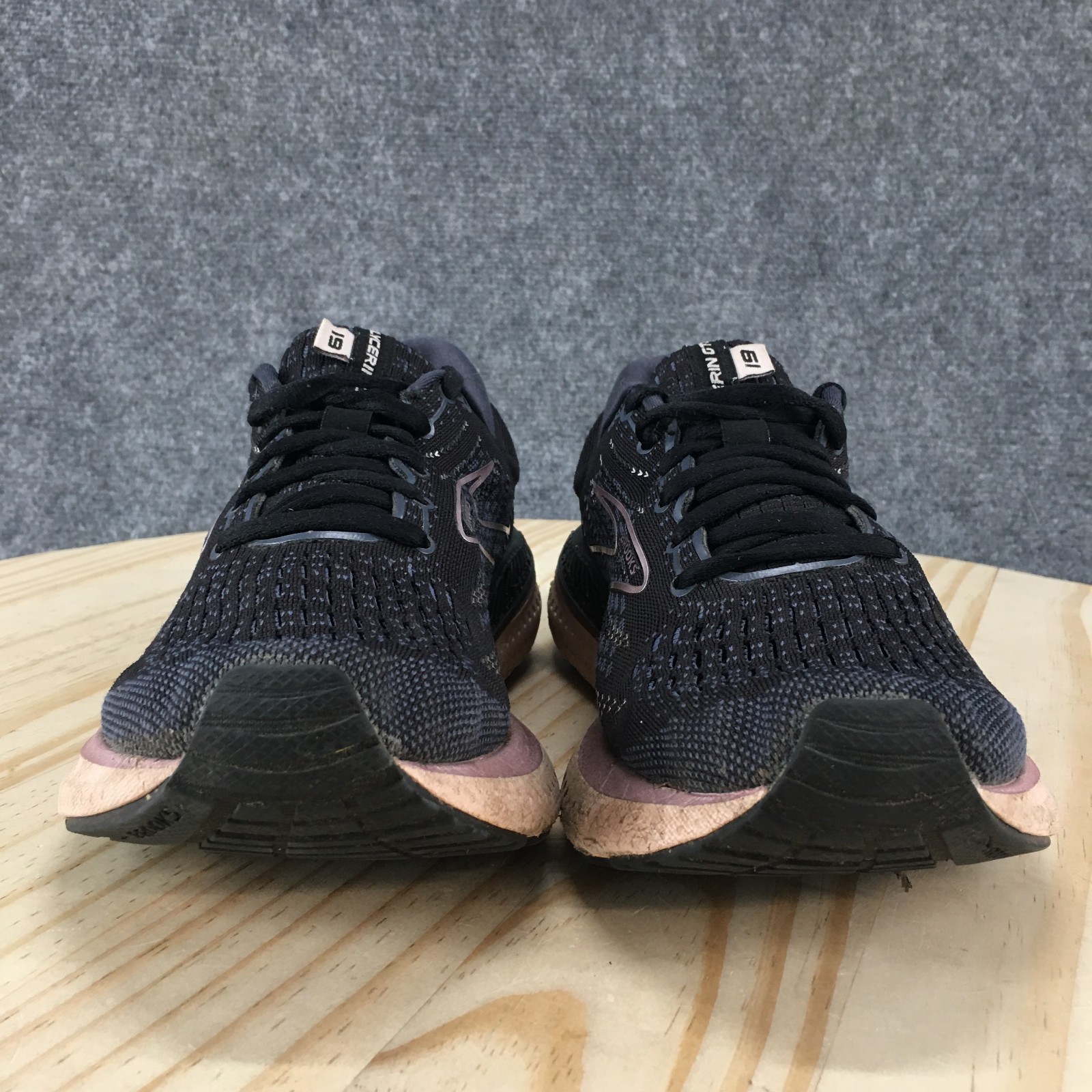 Brooks Shoes Womens 7 Glycerin GTS 19 Running Sneakers 1203441B074 Black Pink