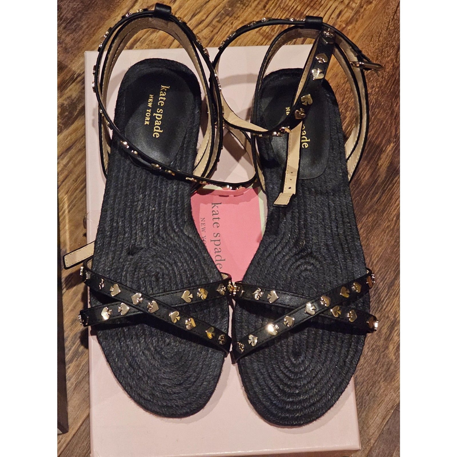 Kate Spade NEW YORK Mai Tai Flat Sandals – New Women | Color: Black | Size: 9