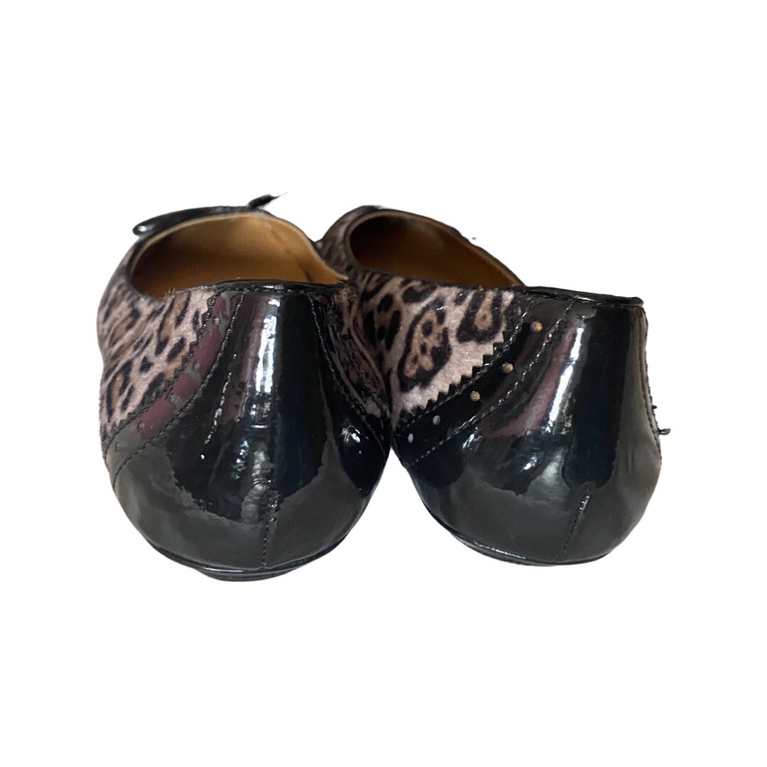 Naturalizer Women’s Cheetah Print Winner round toe bow semi flat Sz 7.5M EUC