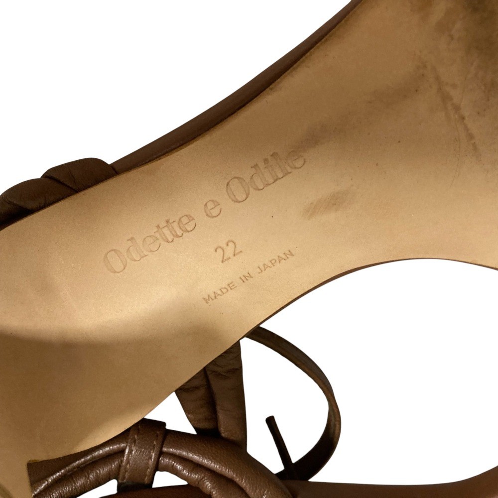 Odette e Odile United Arrows Leather Strap Sandals 8.7″» Brown Women USED