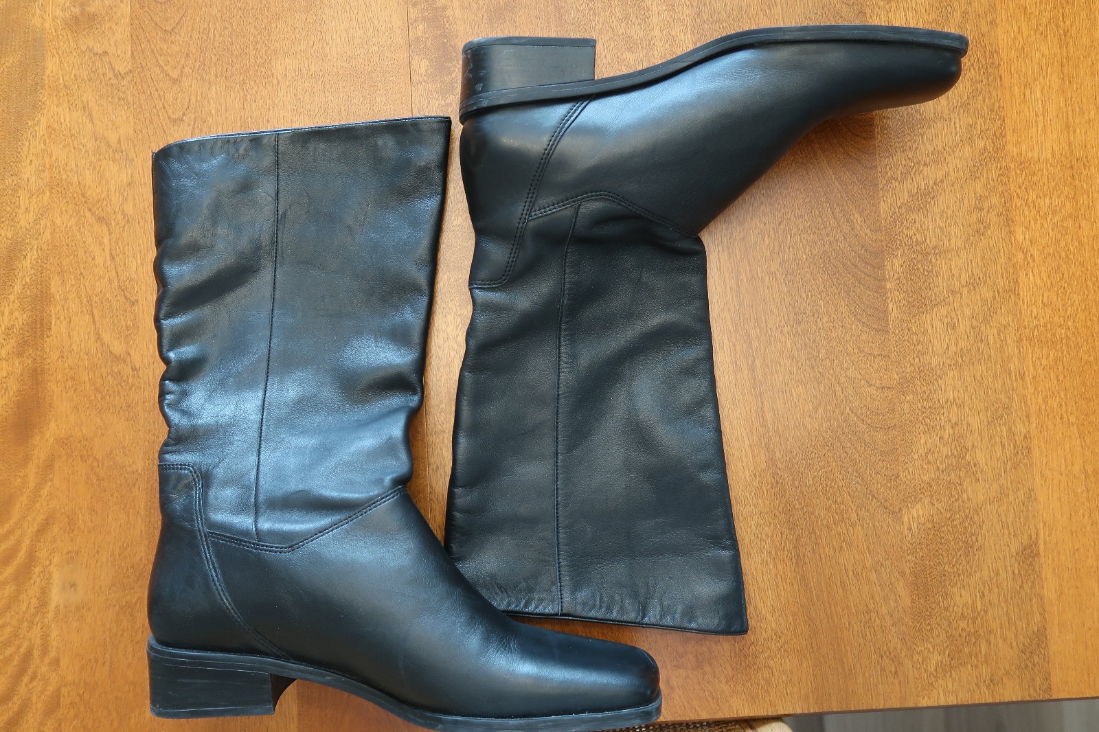 Naturalizer Womens Tall Black Leather, Fits 11 N, Boots, 10 N