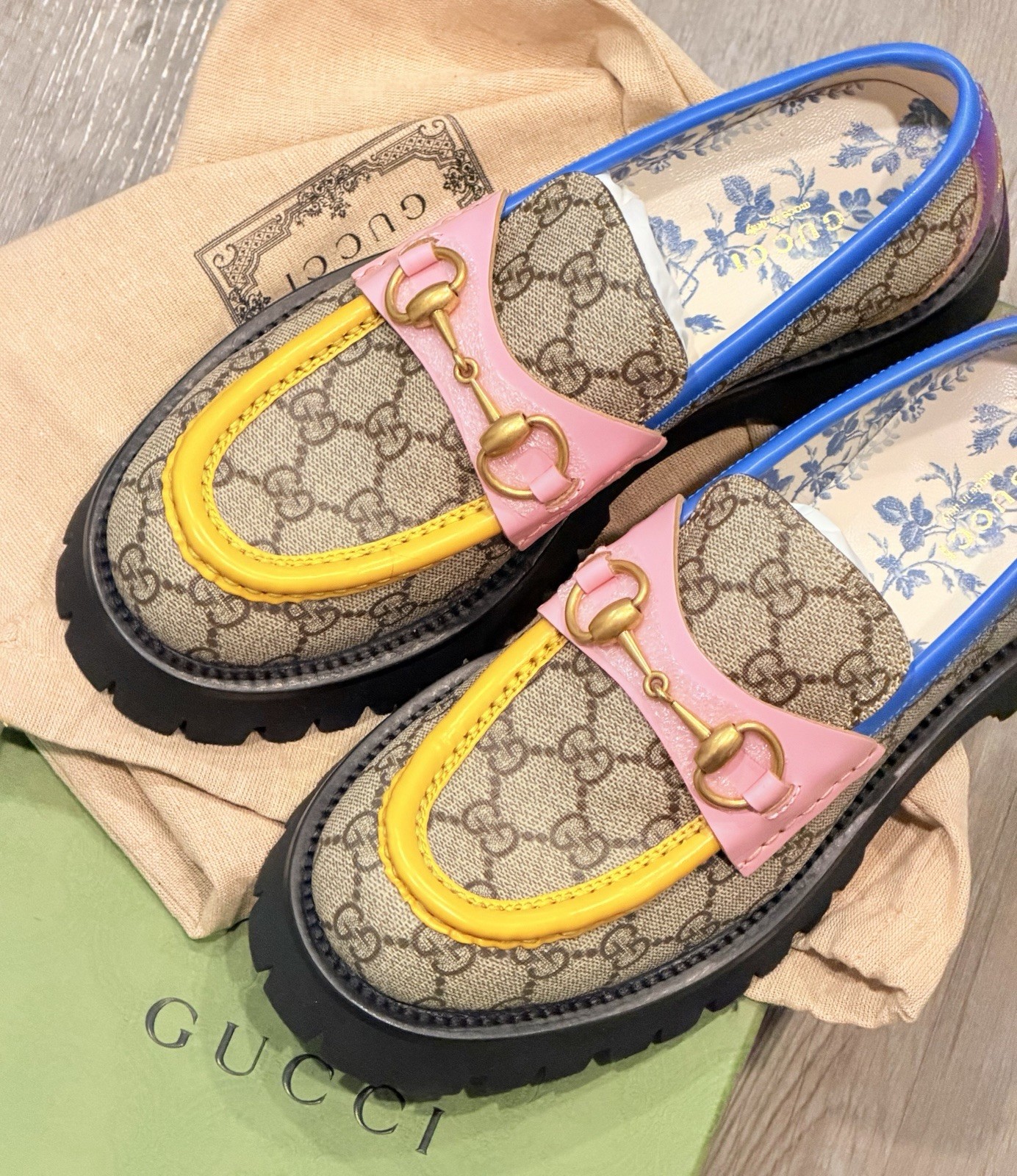 2023 Gucci GG Platform Horsebit Loafers Shoes Loafer Size 38 NEW $890