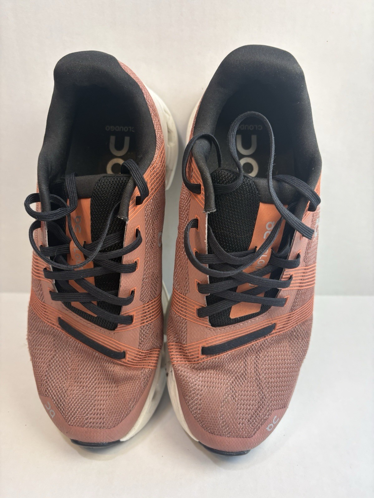 On Cloudgo Women Mesh Running Sneakers Wide Lace Up Pink White Black