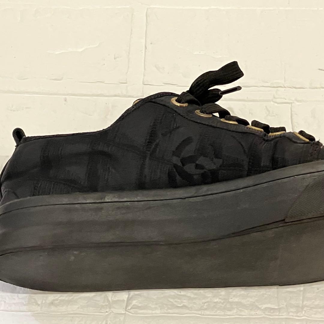 CHANEL Sneakers Shoes Low-Cut Cocomark EU 36 US 6 Black Authentic