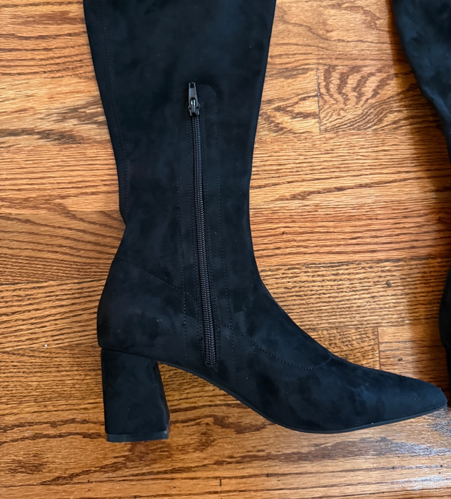 Brand New Cosy Island Tall Textured Black Boots 7.5