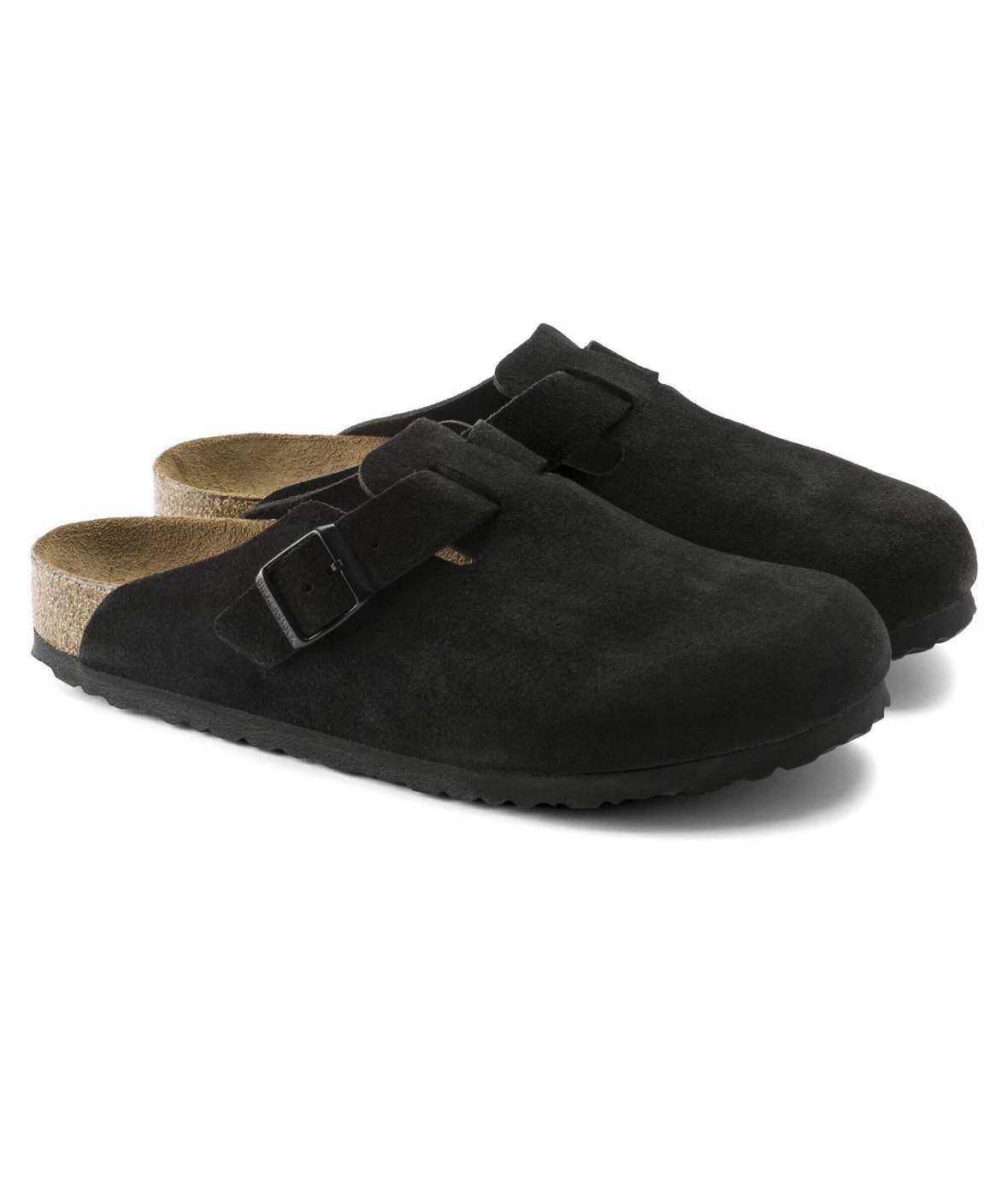 NIB Birkenstock Boston Unisex Soft Footbed Suede Leather Black Women’s Size 40 N