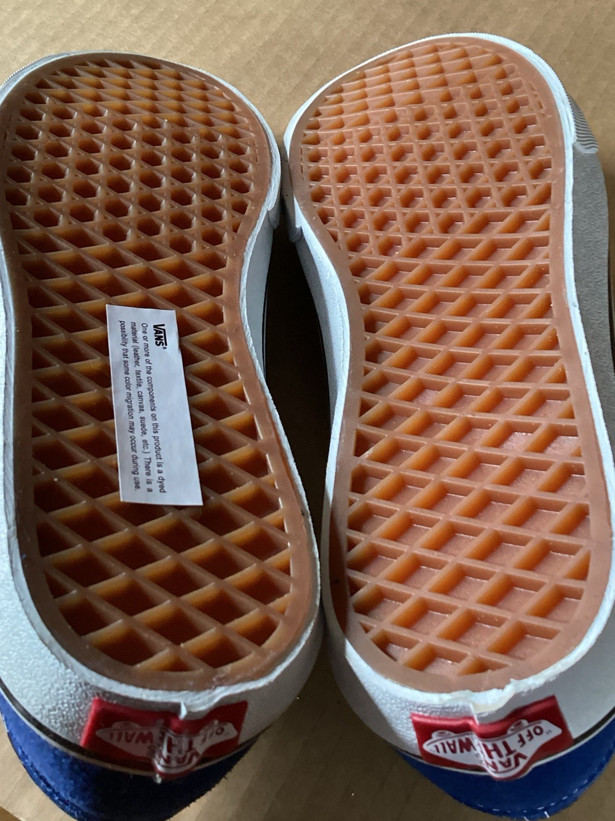 New Vans Pair of Sneakers -Off The Wall Teen/Juniors Size 6.5 Blue/White Checker