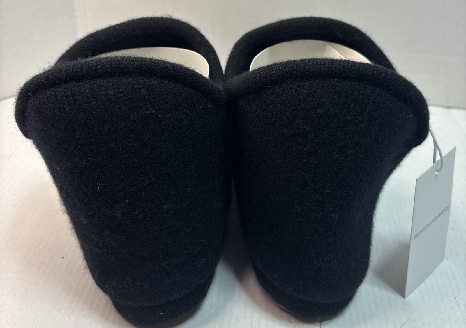 NEW Naked Cashmere Black Bootie Slippers Womens Size Medium w Bag NakedCashmere