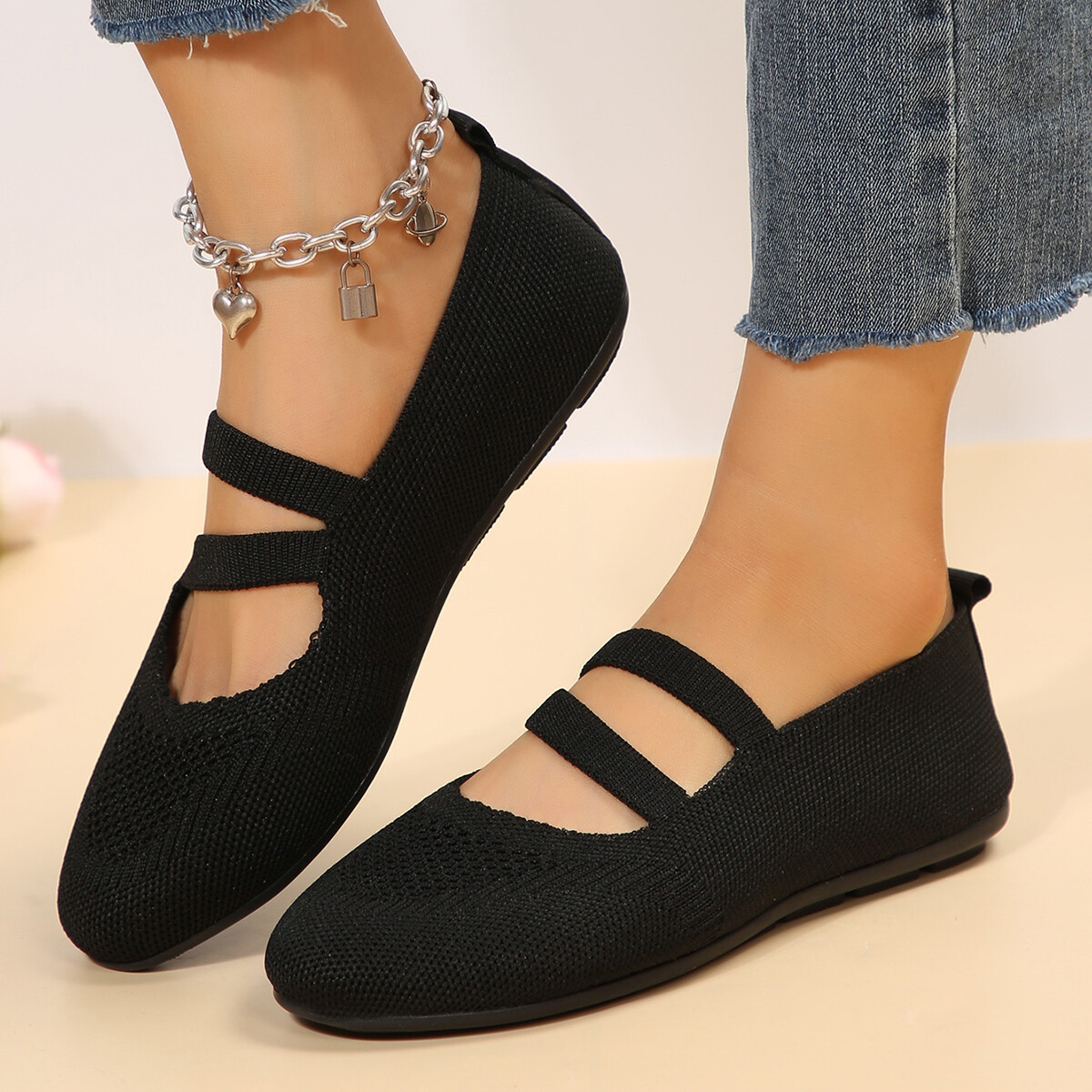 Womens Flats Shoes Casual Ladies Slip on Round Toe Walking Dress Shoes