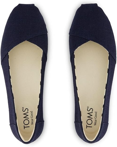 TOMS Women’s Alpargata Classic Heritage Canvas Slip-On Flats Navy 7 NEW