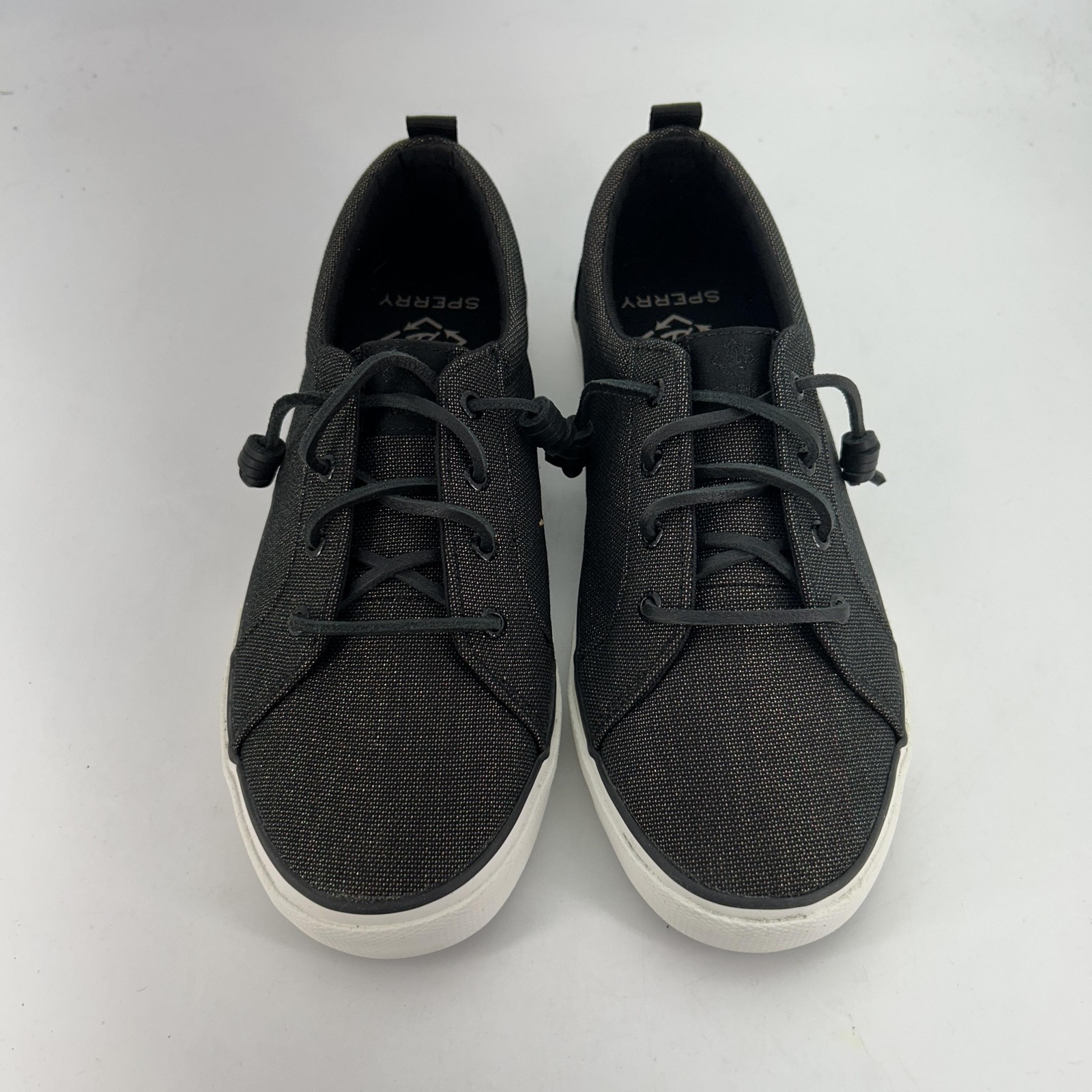 Sperry Pier Wave LTT Shoes Womens Size 10W Black Iridescent Memory Foam Sneakers