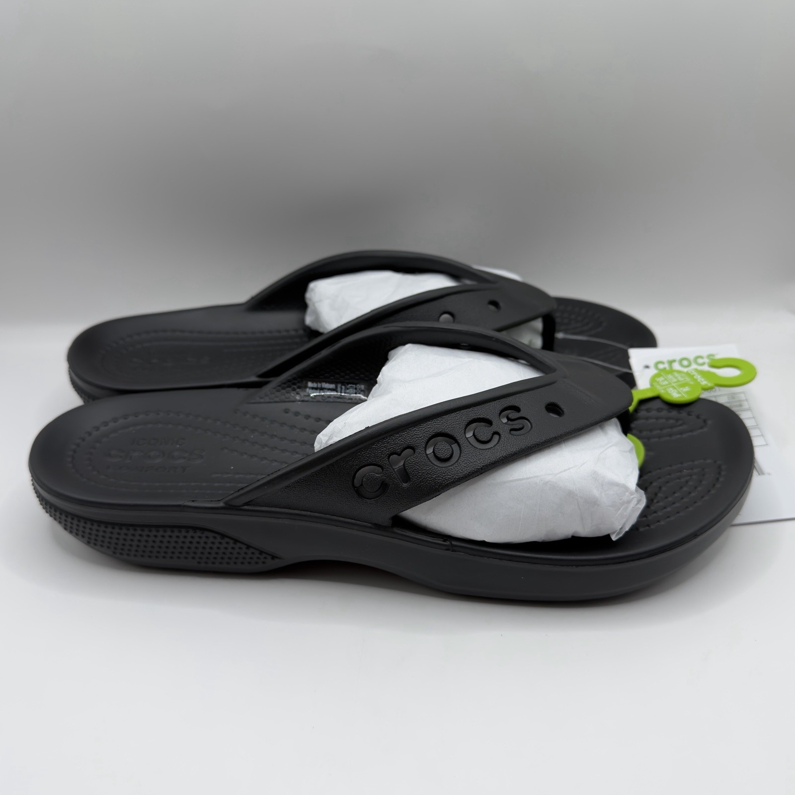 Crocs Adult Women’s Baya II Flip Flops Sandal Black US Womens Size 8 NEW