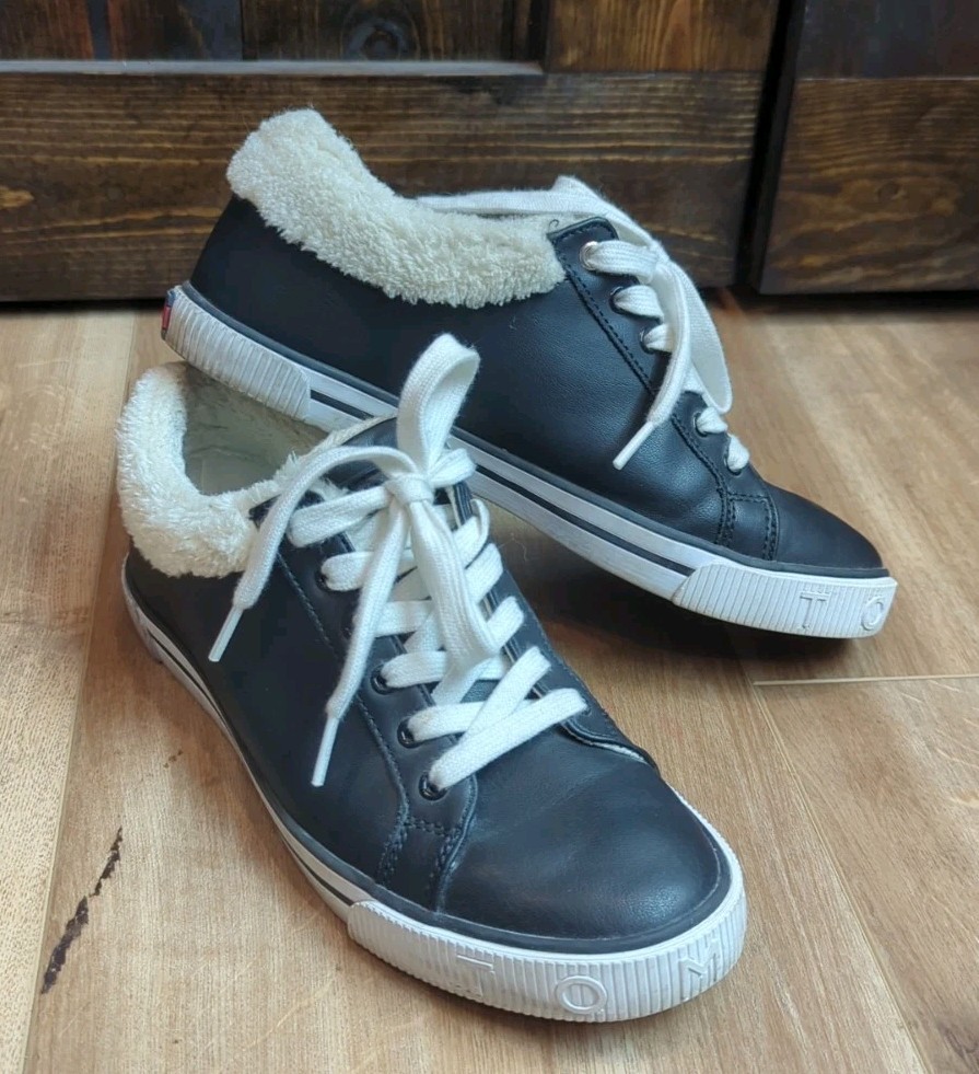 Tommy Hilfiger Twolivee2 Women’s Faux Fur Fashion Sneakers Black Size 8.5M
