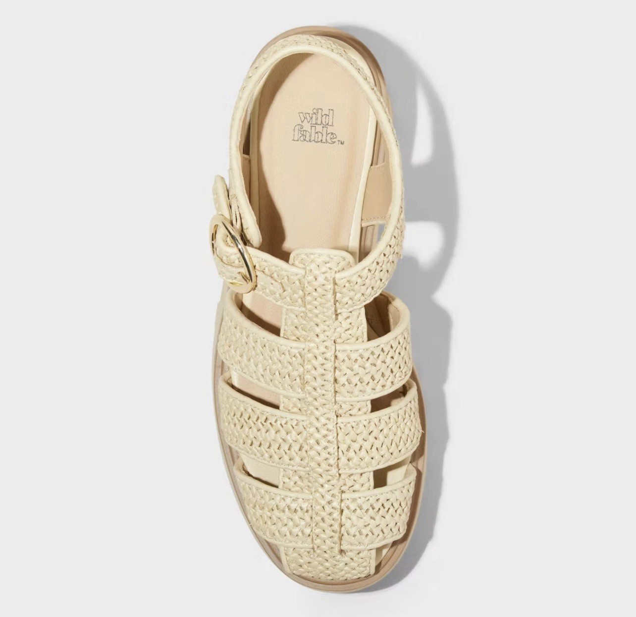 Women’s Elide Raffia Fisherman Platform Heels with Memory Foam Insole Size 11