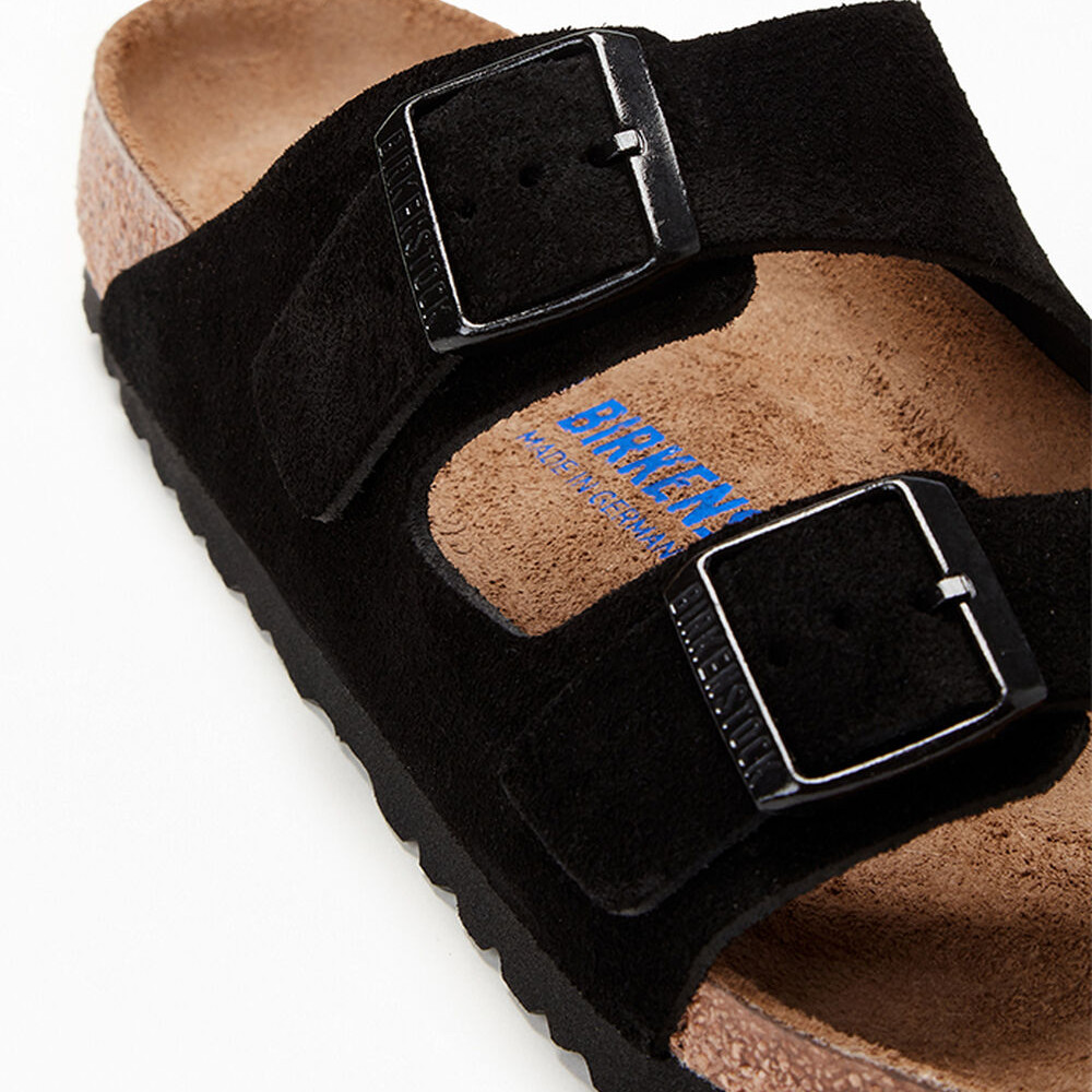 Birkenstock Arizona Black Soft Footbed Suede Leather Sandal Women’s shoes