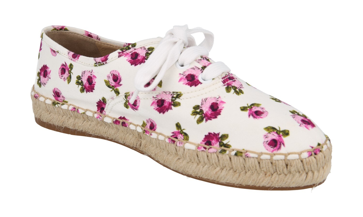 PRADA Canvas Leather Summer Shoes Espadrilles 1E988L Roses NEW – US 6.5 EU 36,5