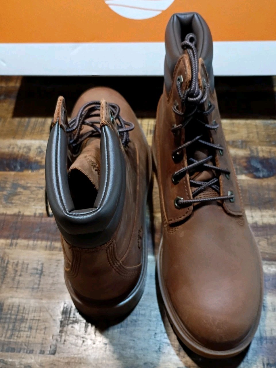 Timberland Womens Linden Woods 6″ Waterproof Premium Leather Boot Sz 9.0 Brown