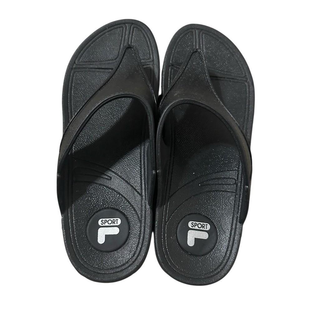 Fila Sports Black Flip Flops Thong Sandals for Women Minimalist Comfortable 8