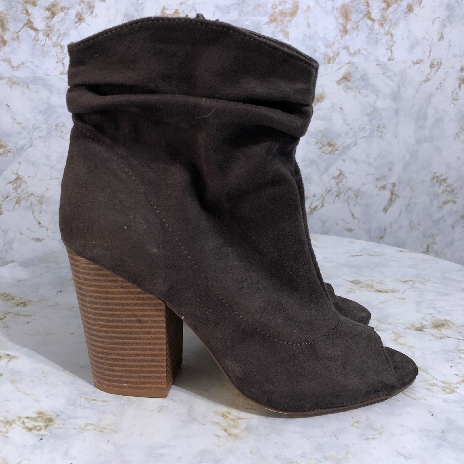 Indigo Rd Women’s Size 9.5M Shoes Brown Comfort Zip Up Slouch Ankle Career Boots