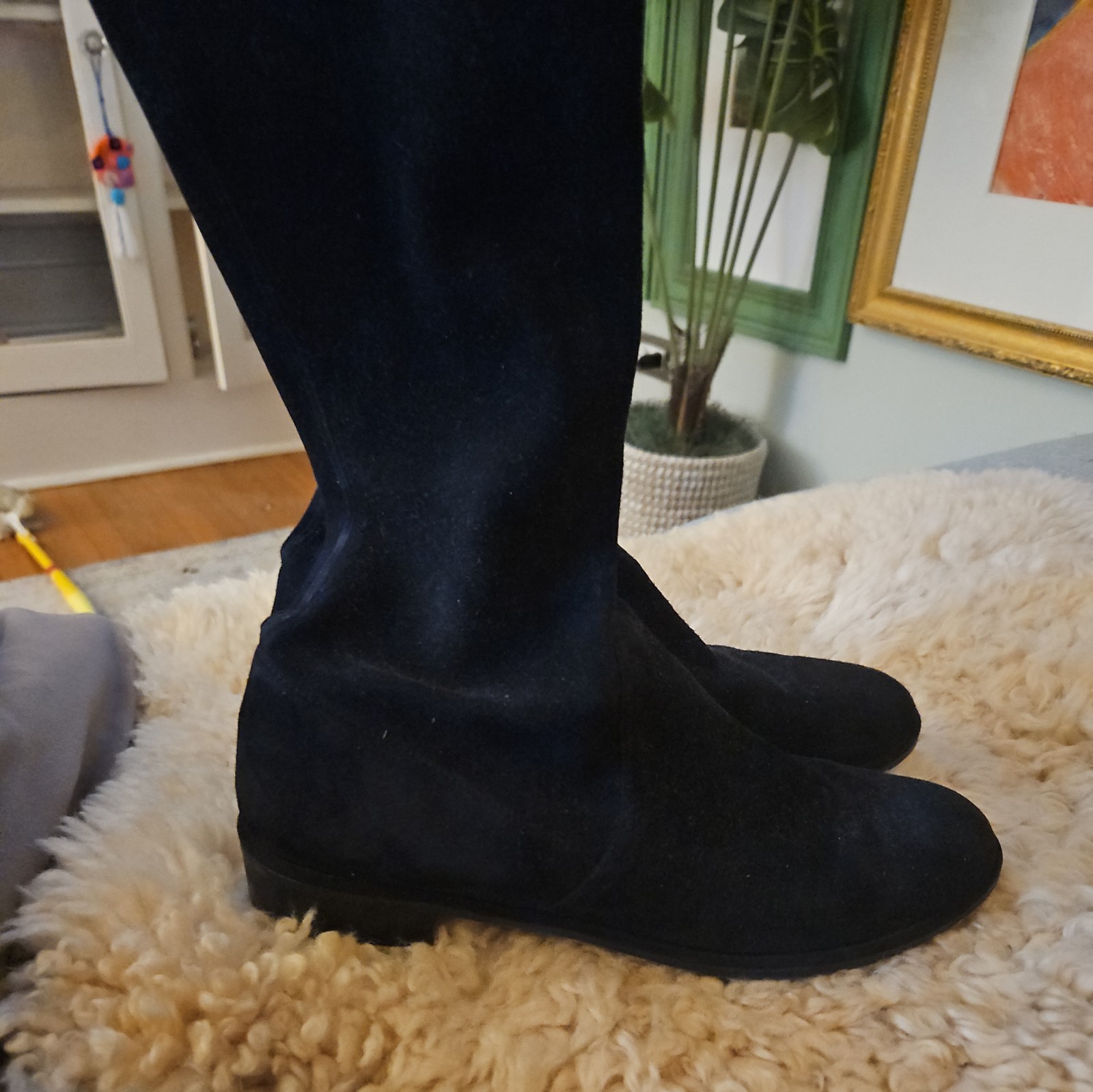 Stuart Weizman Over The Knee Suede Boots- Black Size 11 Womens