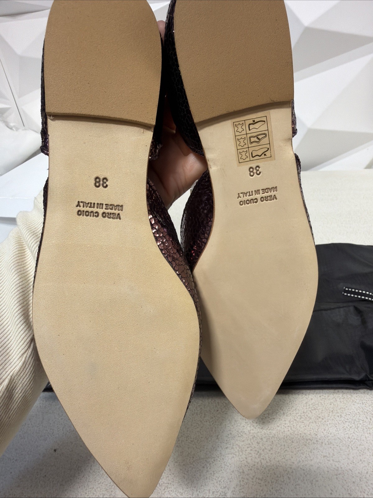 BALLERETTE FLATS OPEN PLUM PURPLE Size 8 NEW