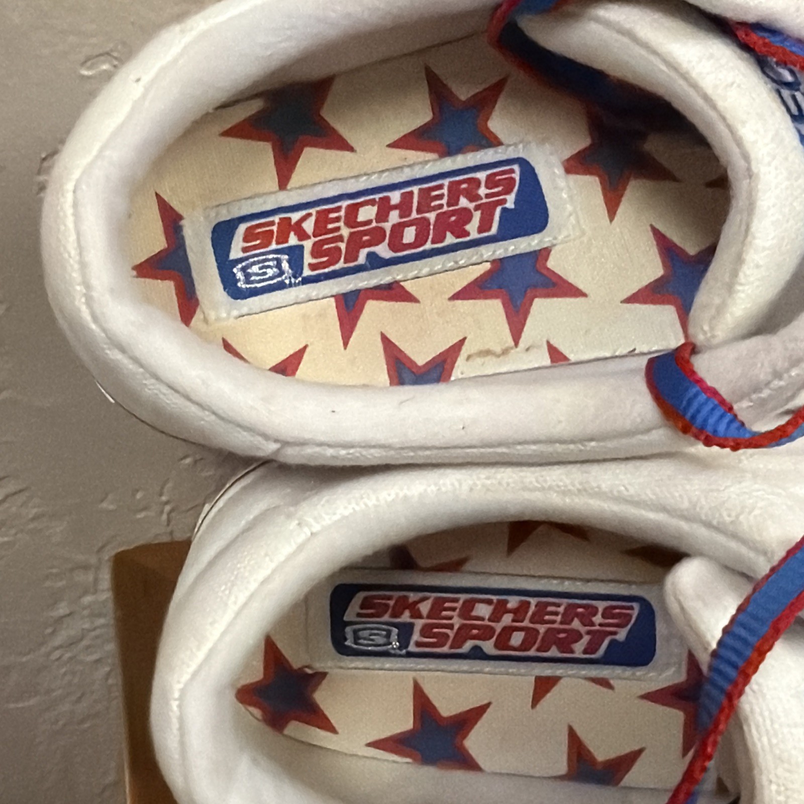 VTG 90s Skechers Platform Sneakers USA Flag Theme Rhinestone Women’s 7.5 1.5”