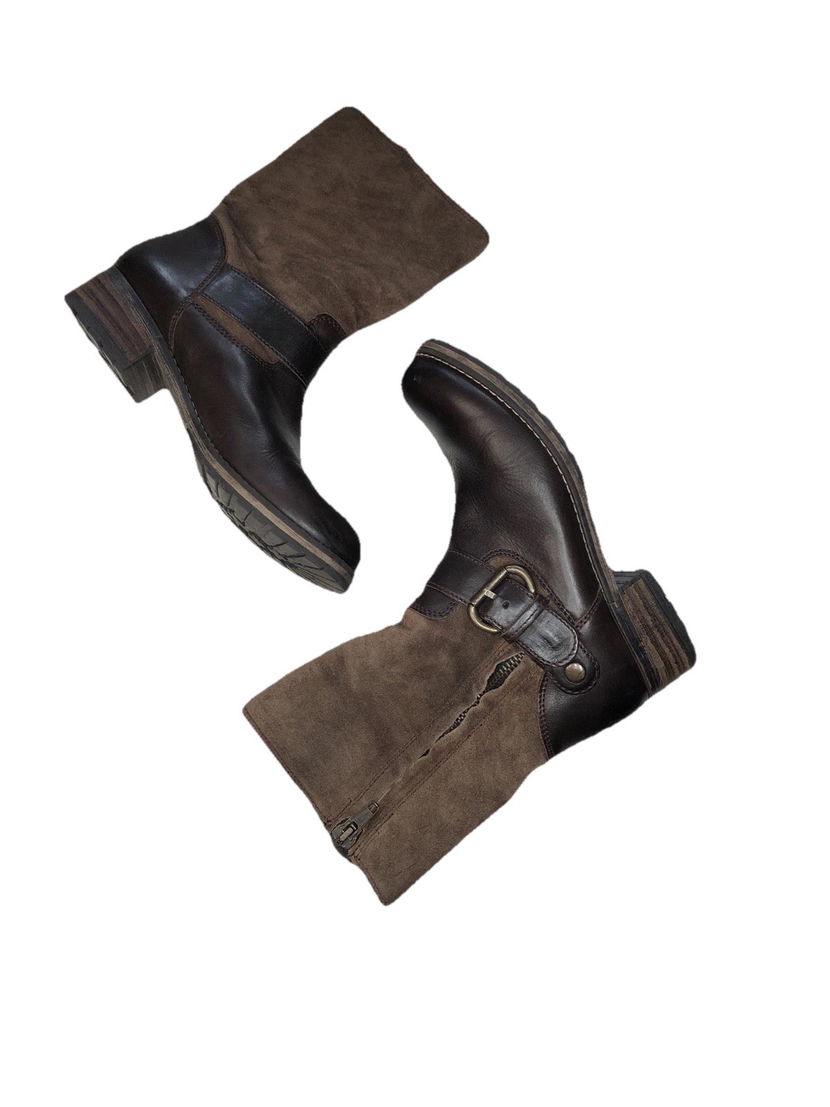 Clarks Majorca Isle brown leather -buckle -Women’s size 8M