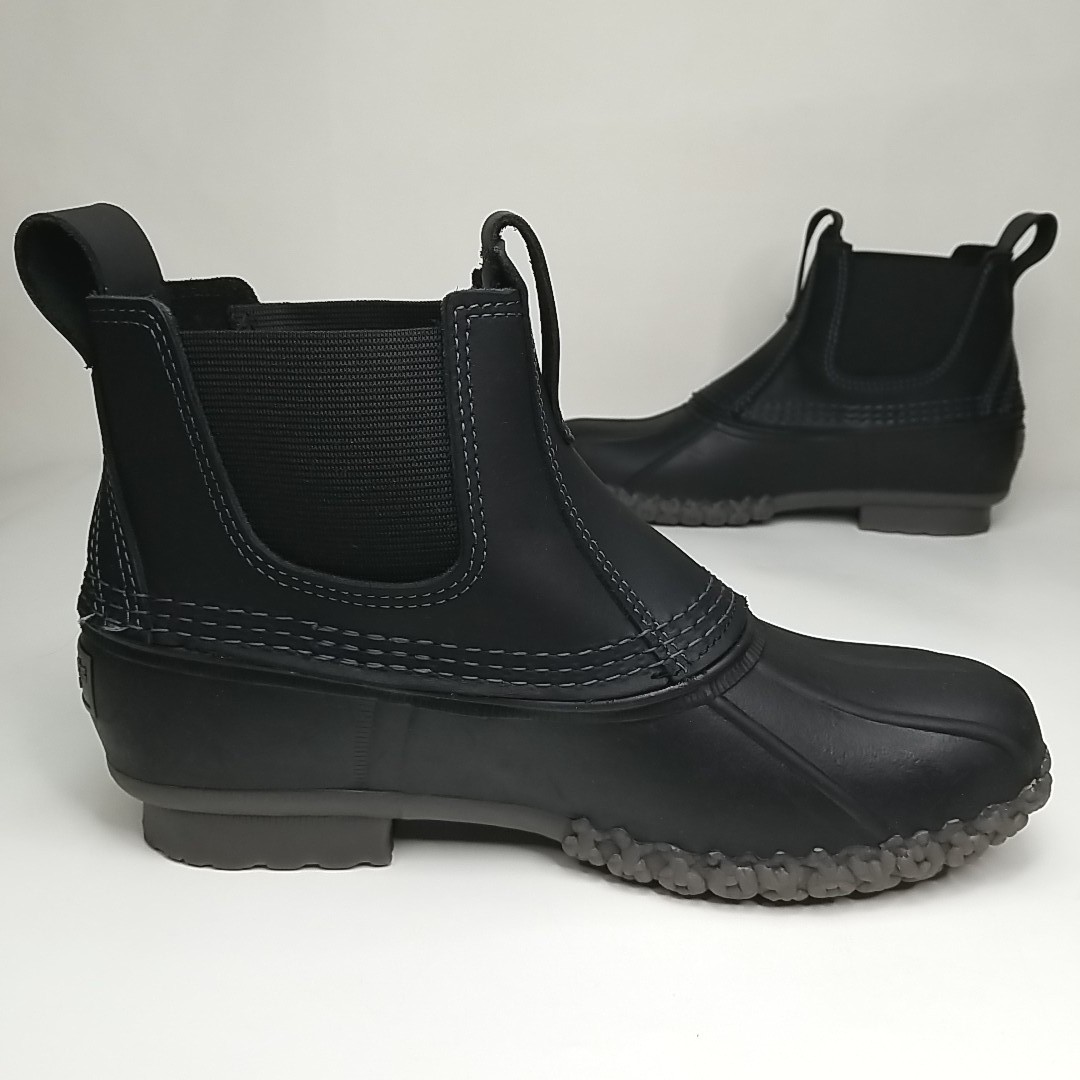 Bean Boots By LL Bean 6.5″ Chelsea Duck Rain Boots Women’s sz 9 M Black Leather