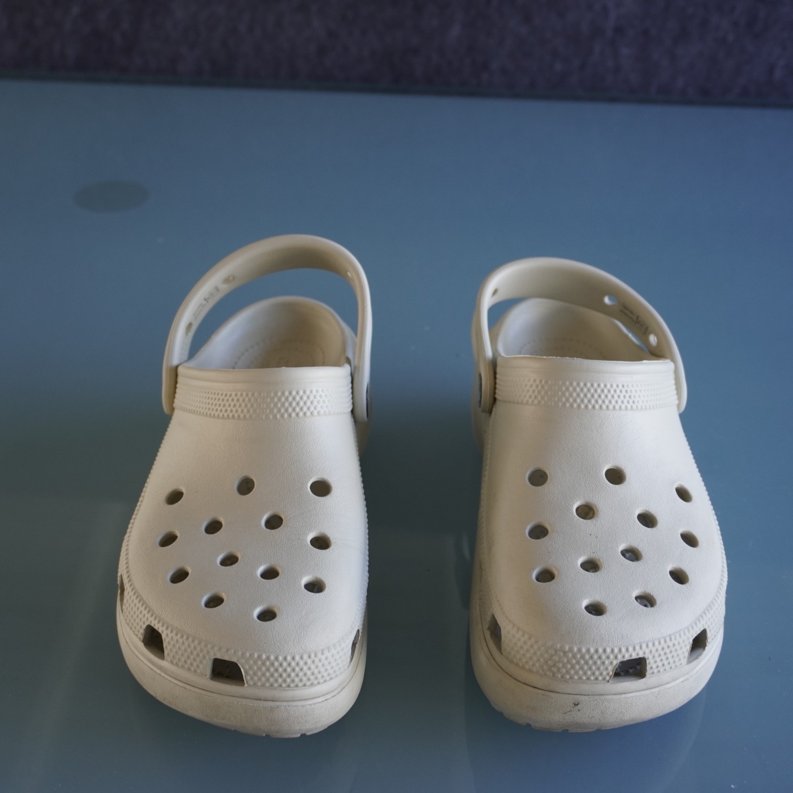 Crocs Women Classic Platform Clog Bone Beige Size 8 W8 Comfort Sandal 206750