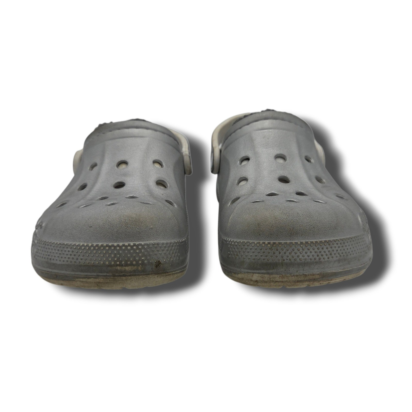 Crocs Baya Lined Clog Womens 7 Silver Slip On