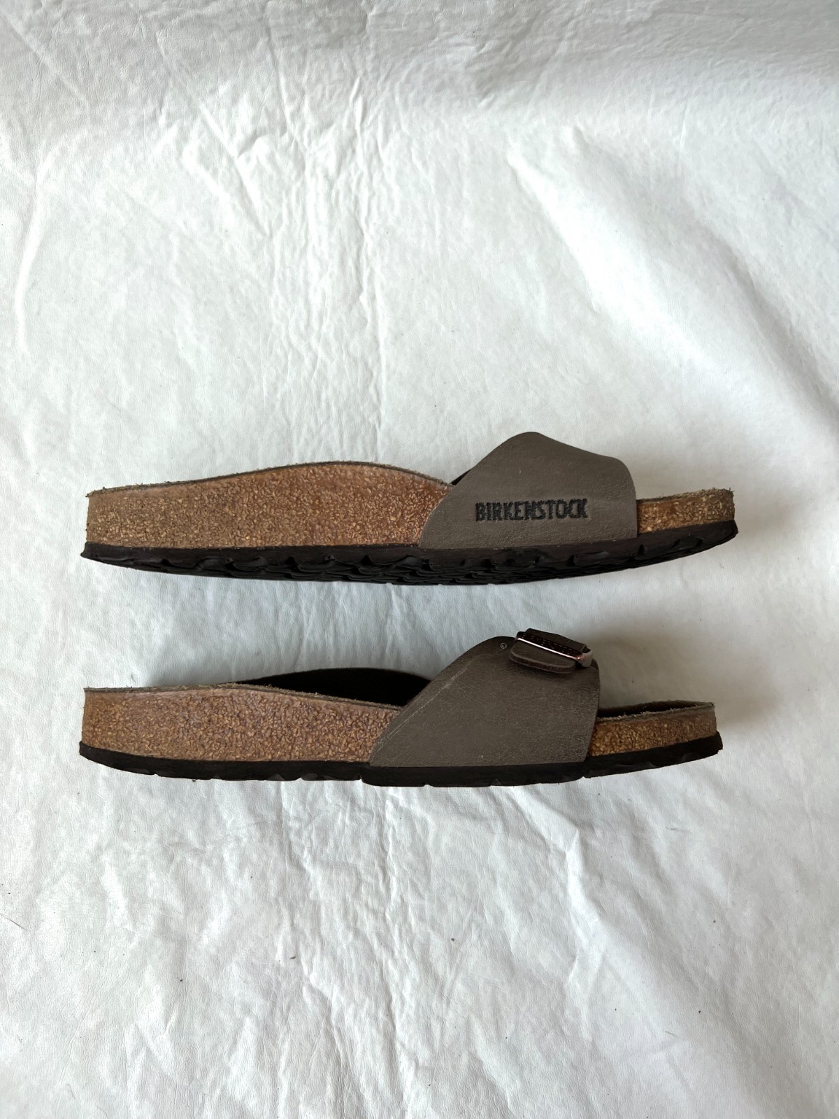 Birkenstock sandals Madrid brown birko flor one strap EU 38 7 7.5 narrow slides