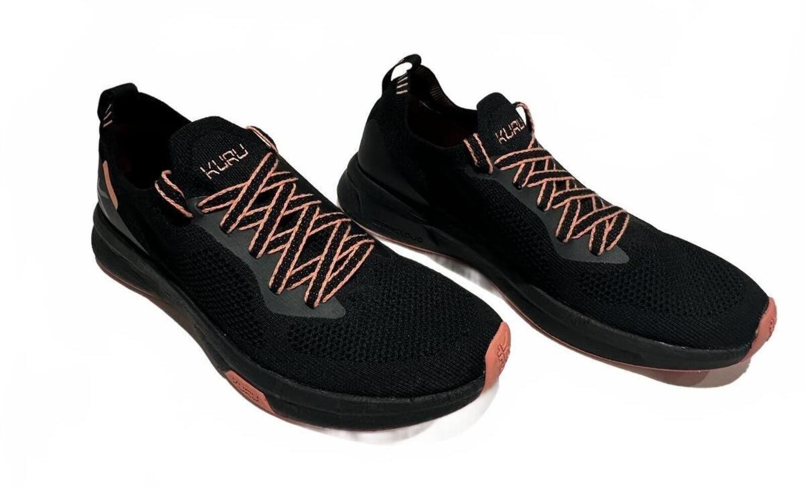 KURU Flux Knit Athletic Sneakers Black and Pink Woman’s Size 10