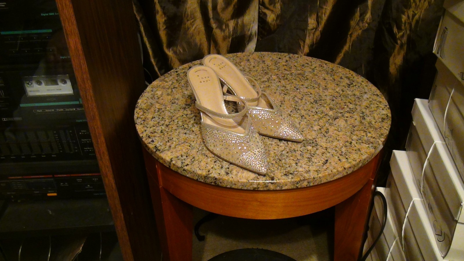 Women’s Sonia 3.25″ Stilito Heels Jeweled A New Day Size 7 Beige