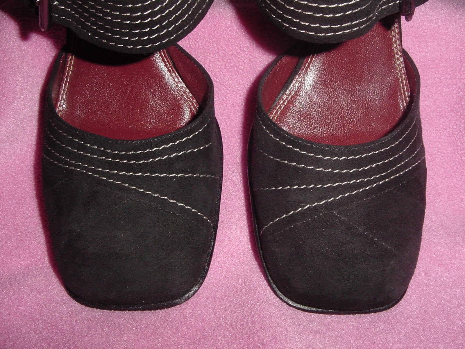 BLACK SUEDE LEATHER HIGH HEEL MARY JANE by MICHELLE K Size 8M NEW~FREE SHIPPING