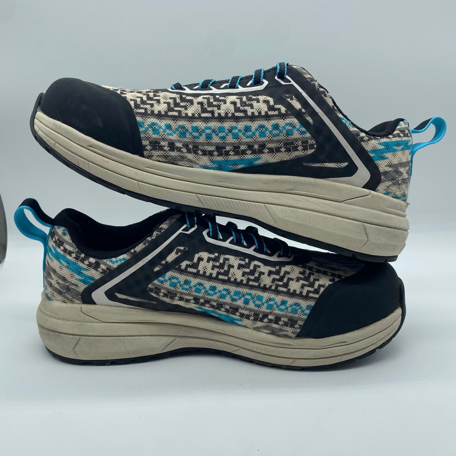 Ariat Outpace Composite Steel Toe Safety Workwear Shoe Aztec Blue Black Women 7