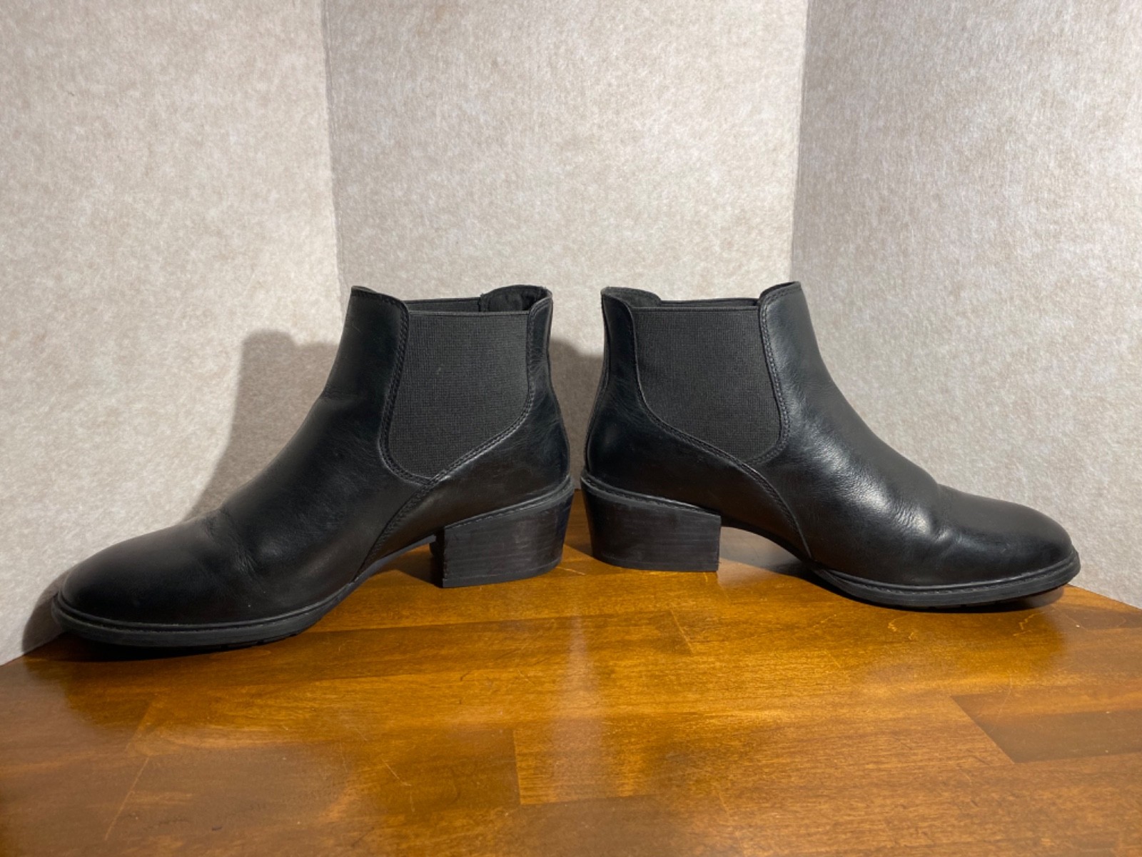 Timberland Ankle Boots Women 7.5 Stretch Elastic Black Good Condition!