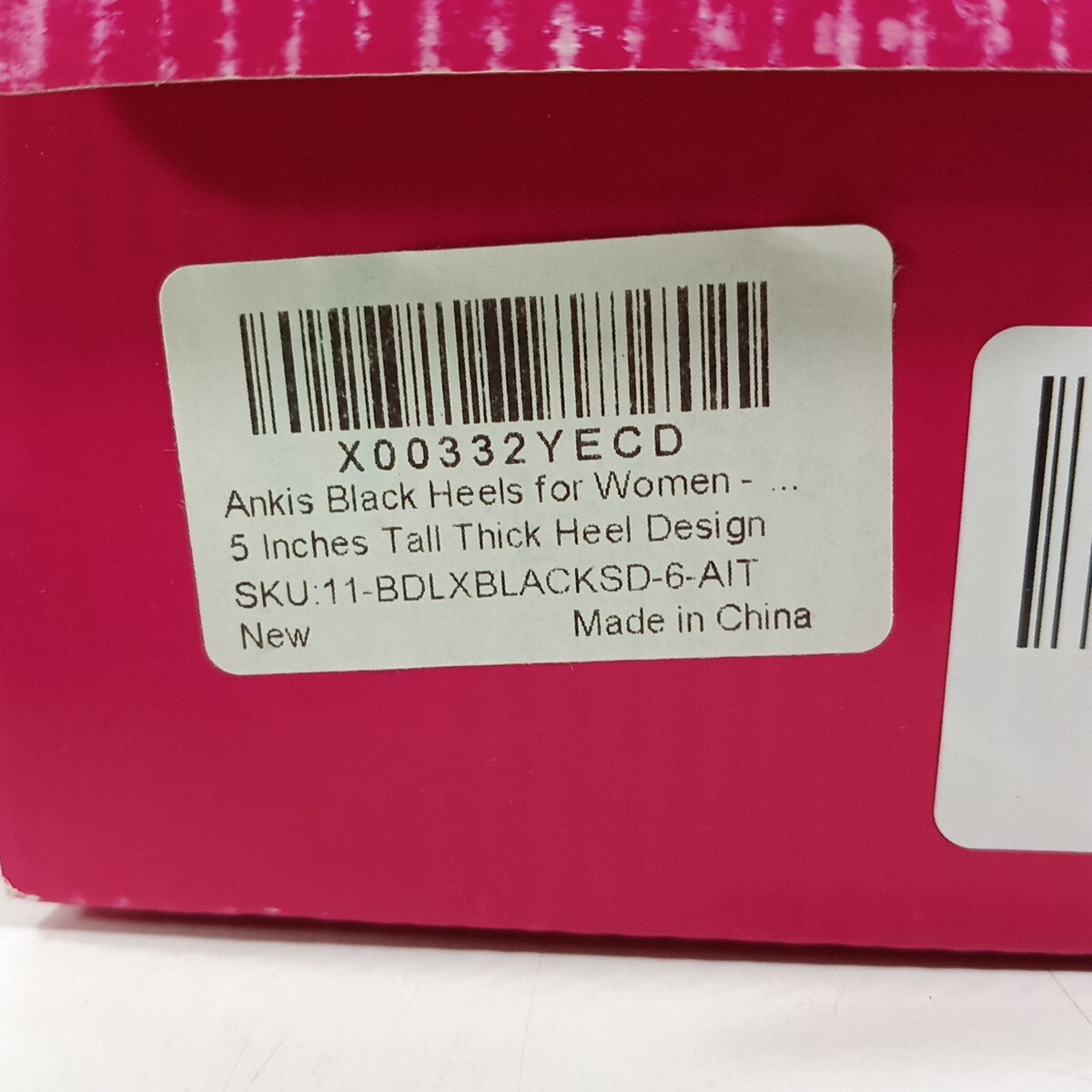 ANKIS Ankle Strap Chunky Low High Heel Dress Party Sandal Shoes Black 6 B